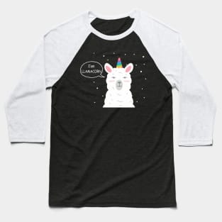 Funny Llamacorn - Funny Cute Llama Unicorn Baseball T-Shirt